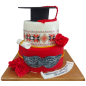 🎓🌹 Торта „Дипломиране с шевица и рози“ Ф-1631