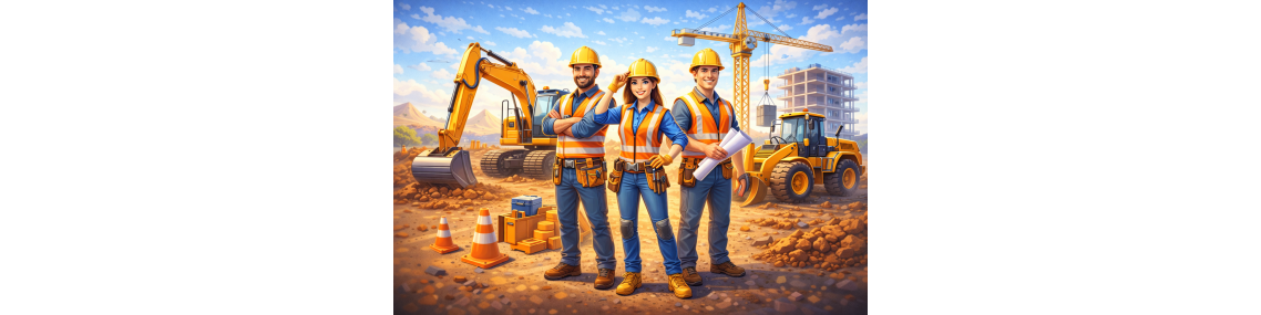 Cakes "Builders" | Excavators, tractors, cranes – Rose